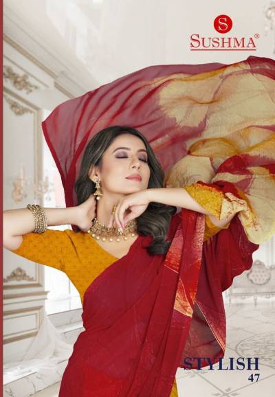 STYLISH 47 BY SUSHMA GEORGETTE SAREE MANUFACTURER IN INDIA